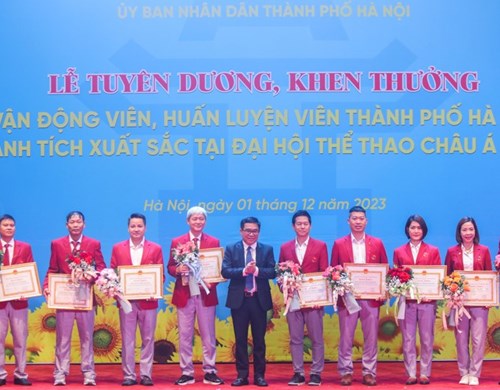 Hà Nội khen thưởng vận động viên, huấn luyện viên đạt thành tích xuất sắc tại Asiad 19